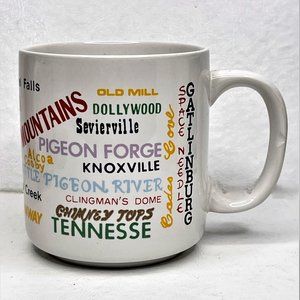 Great Smokey Mountains Mug Listing Cities in Region No Cracks or Chips Standard